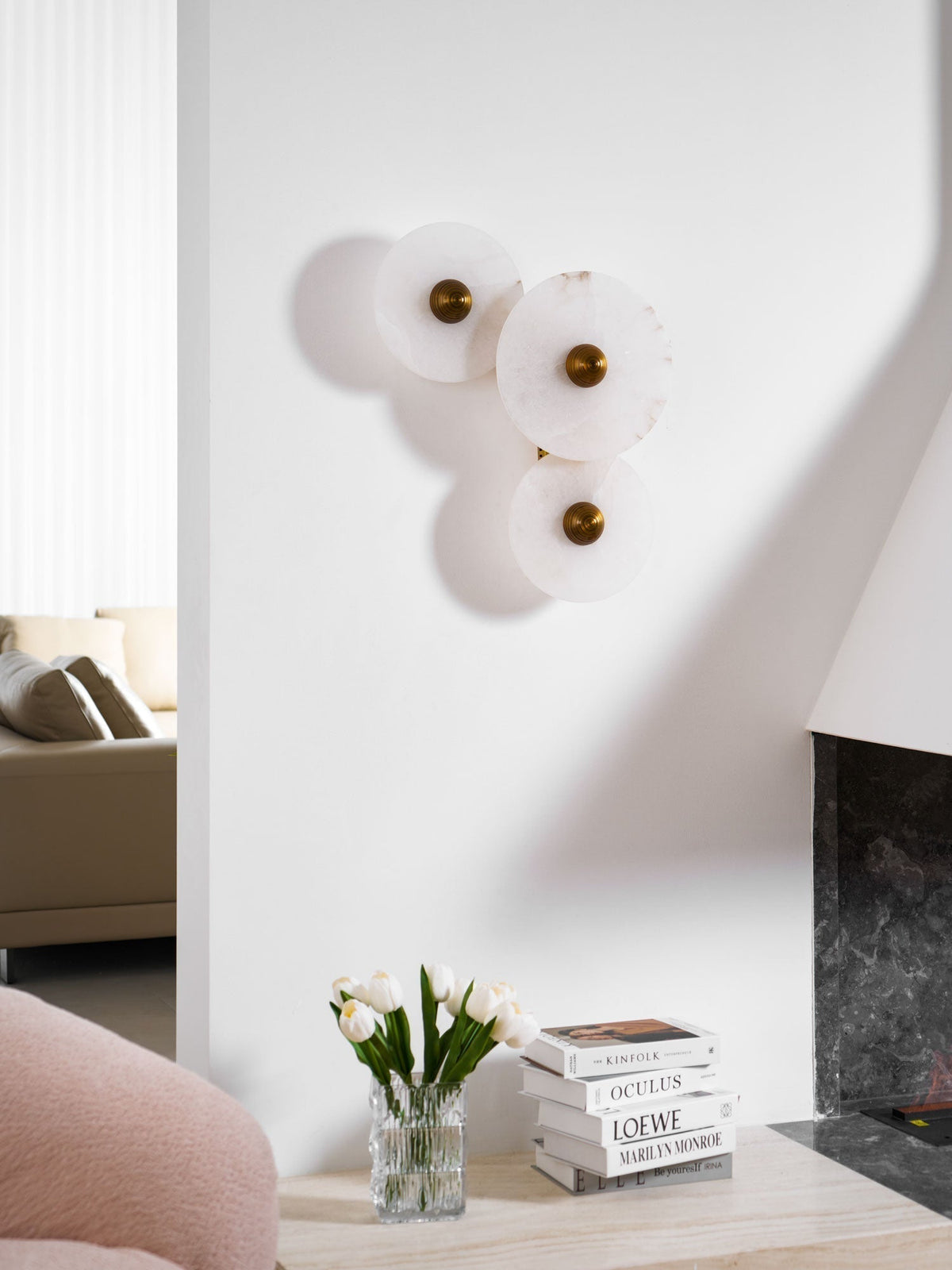 Tirixel Plafonnier Minimaliste en Albâtre-Cielum