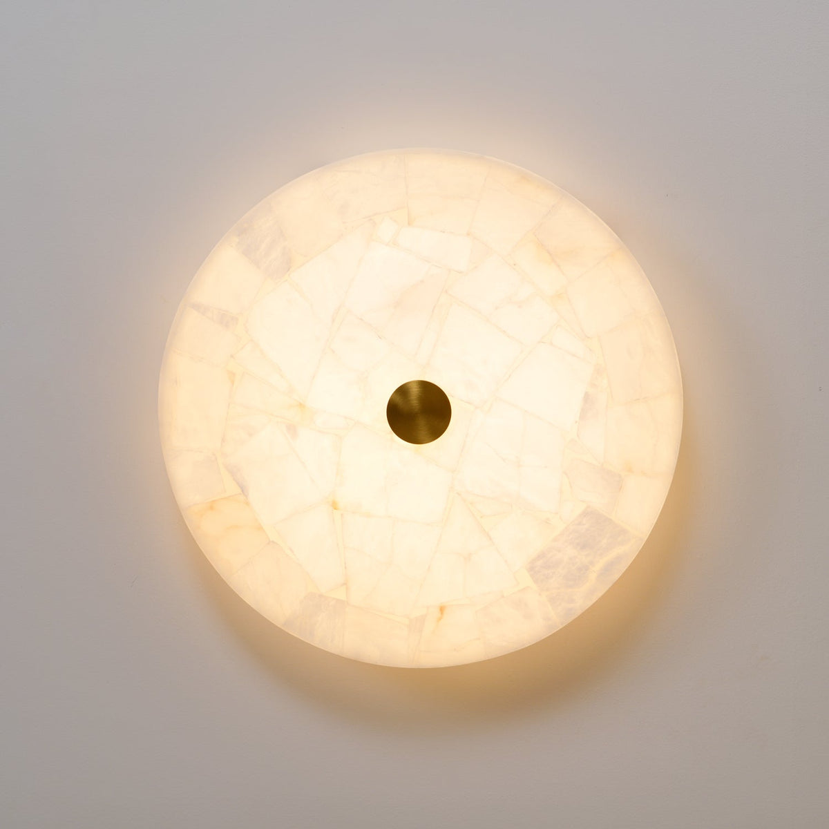 Vosilis Lampe de Plafond Ronde en Albâtre Moderne Minimaliste