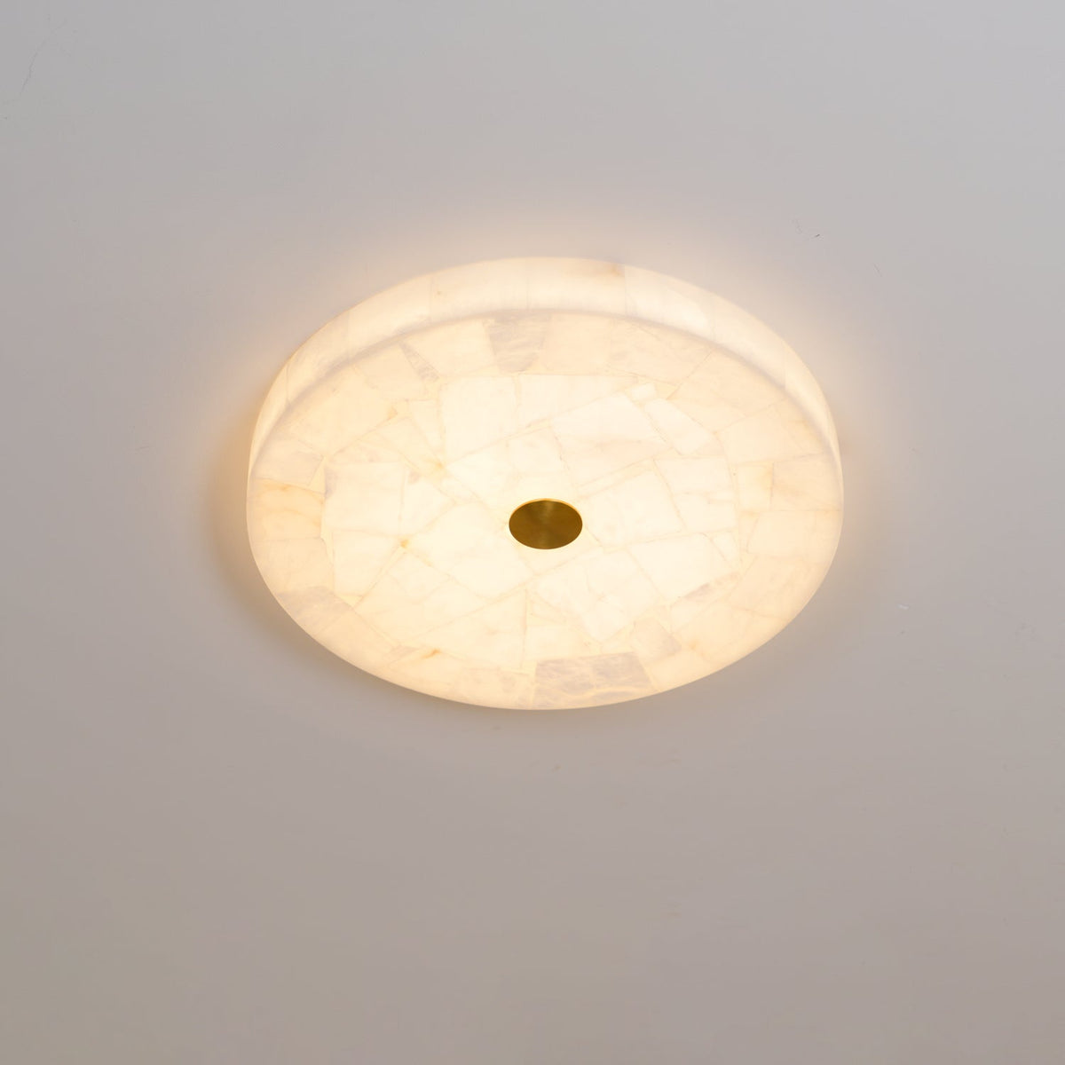 Vosilis Lampe de Plafond Ronde en Albâtre Moderne Minimaliste