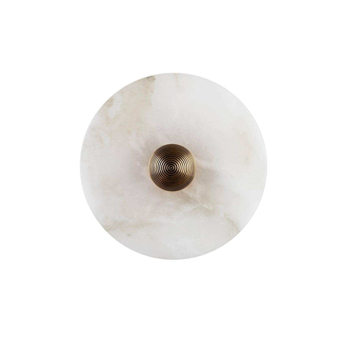 Apollo Round Alabaster Wall Lamp-Neutral Decor