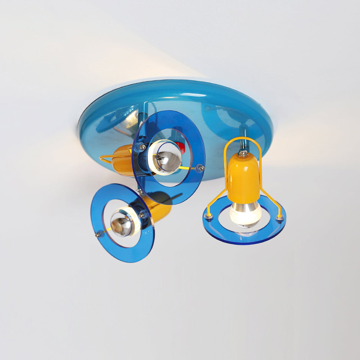 Kirixenor Plafonnier Verre Circulaire Coloré-Cielum
