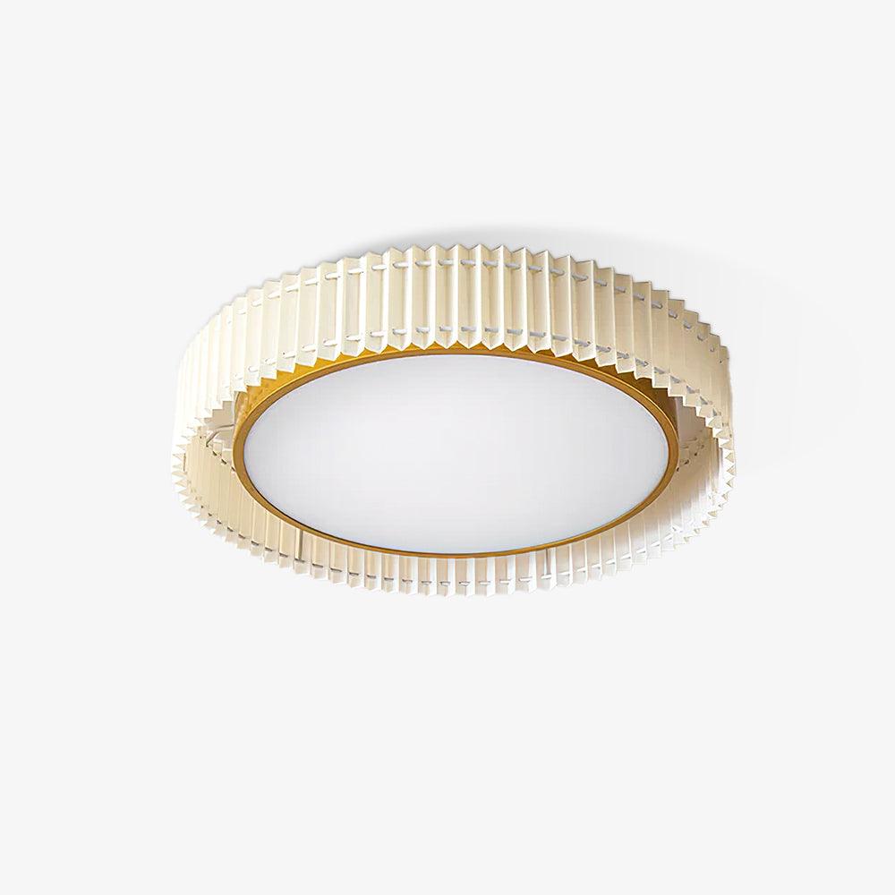 Erixel Plafonnier Ronde Plissée en Tissu-Cielum