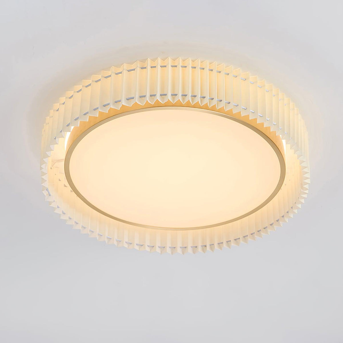 Erixel Plafonnier Ronde Plissée en Tissu-Cielum