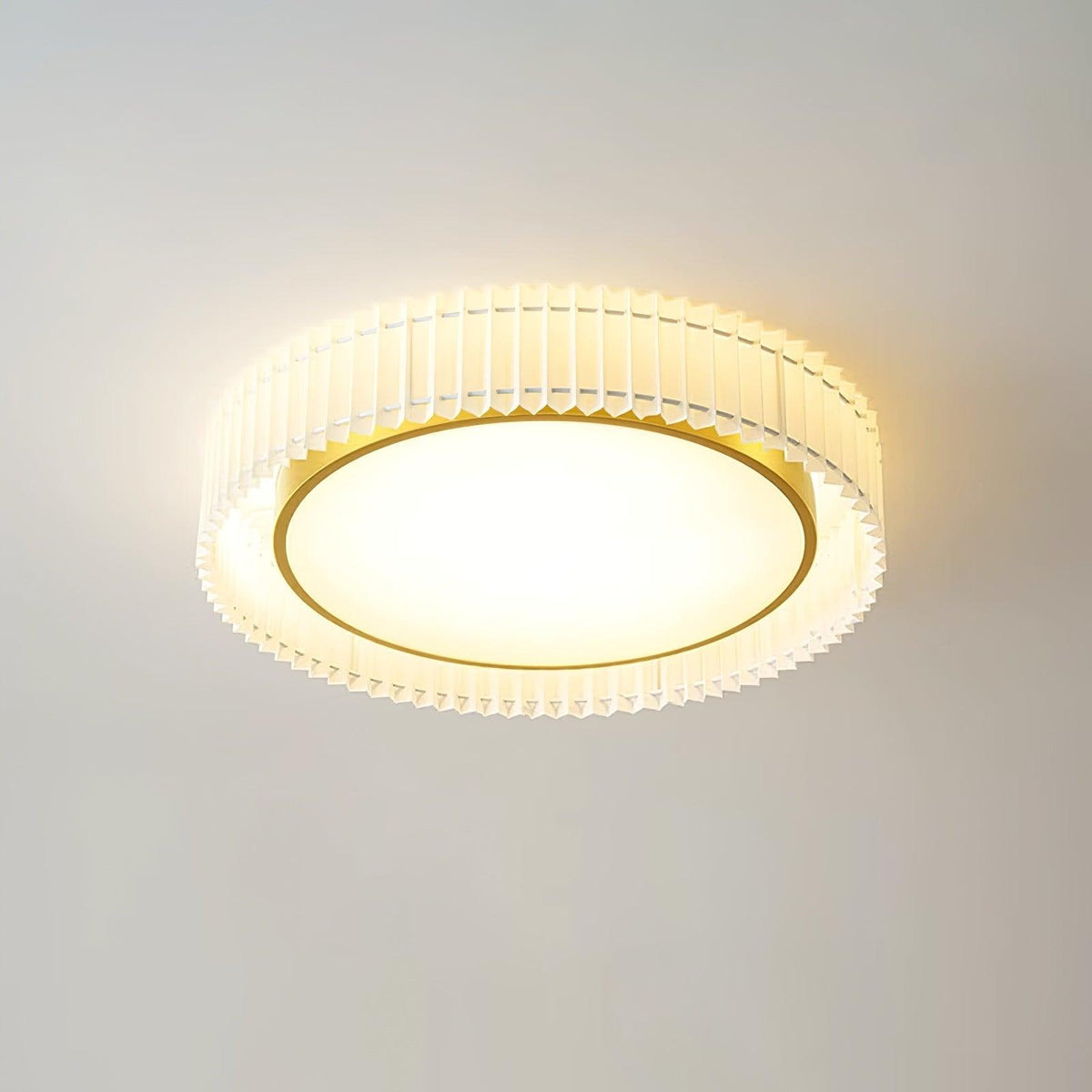 Erixel Plafonnier Ronde Plissée en Tissu-Cielum