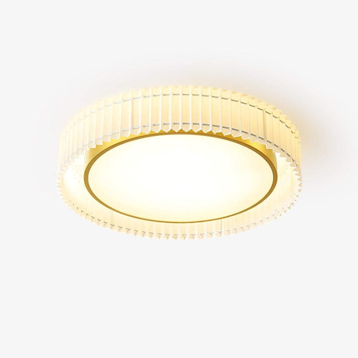 Erixel Plafonnier Ronde Plissée en Tissu-Cielum