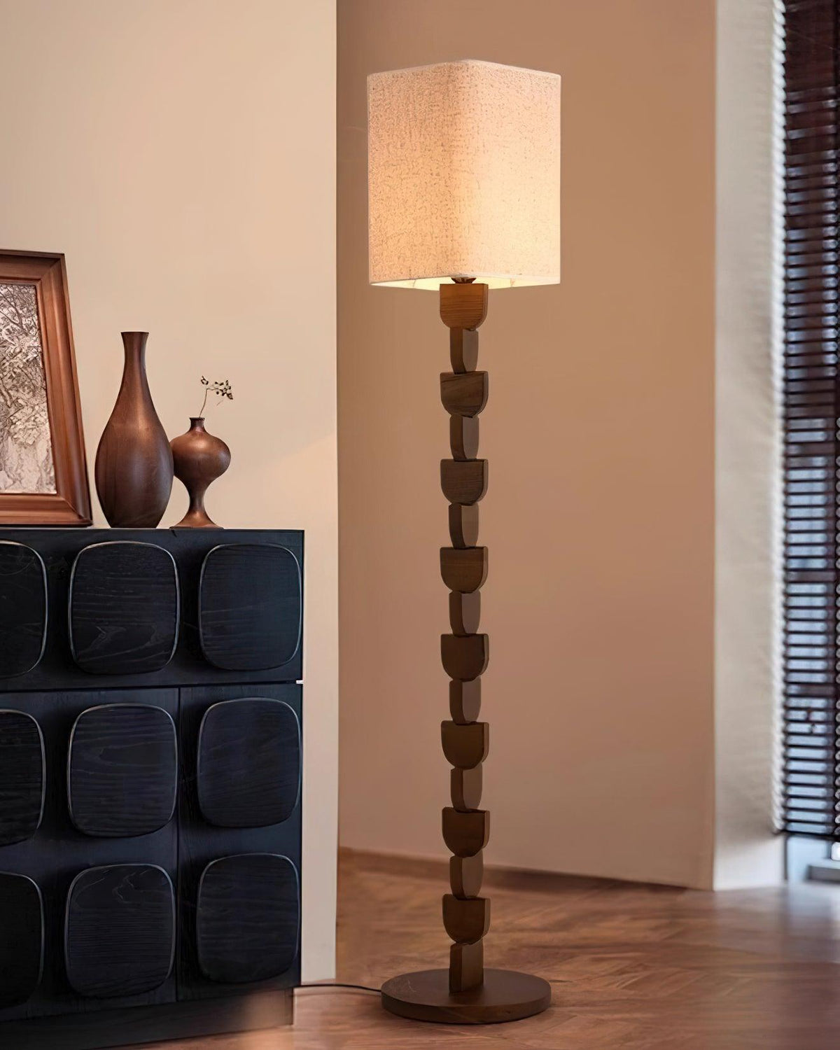 Rinoreria Lampadaire en Bois