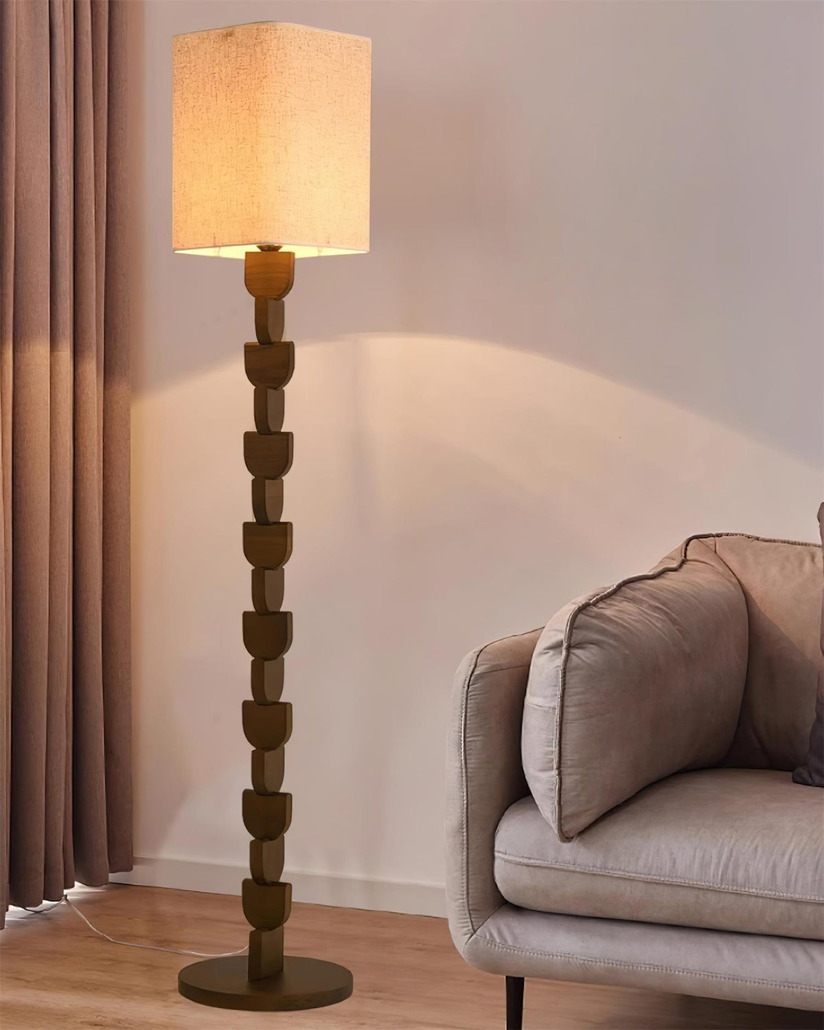 Rinoreria Lampadaire en Bois