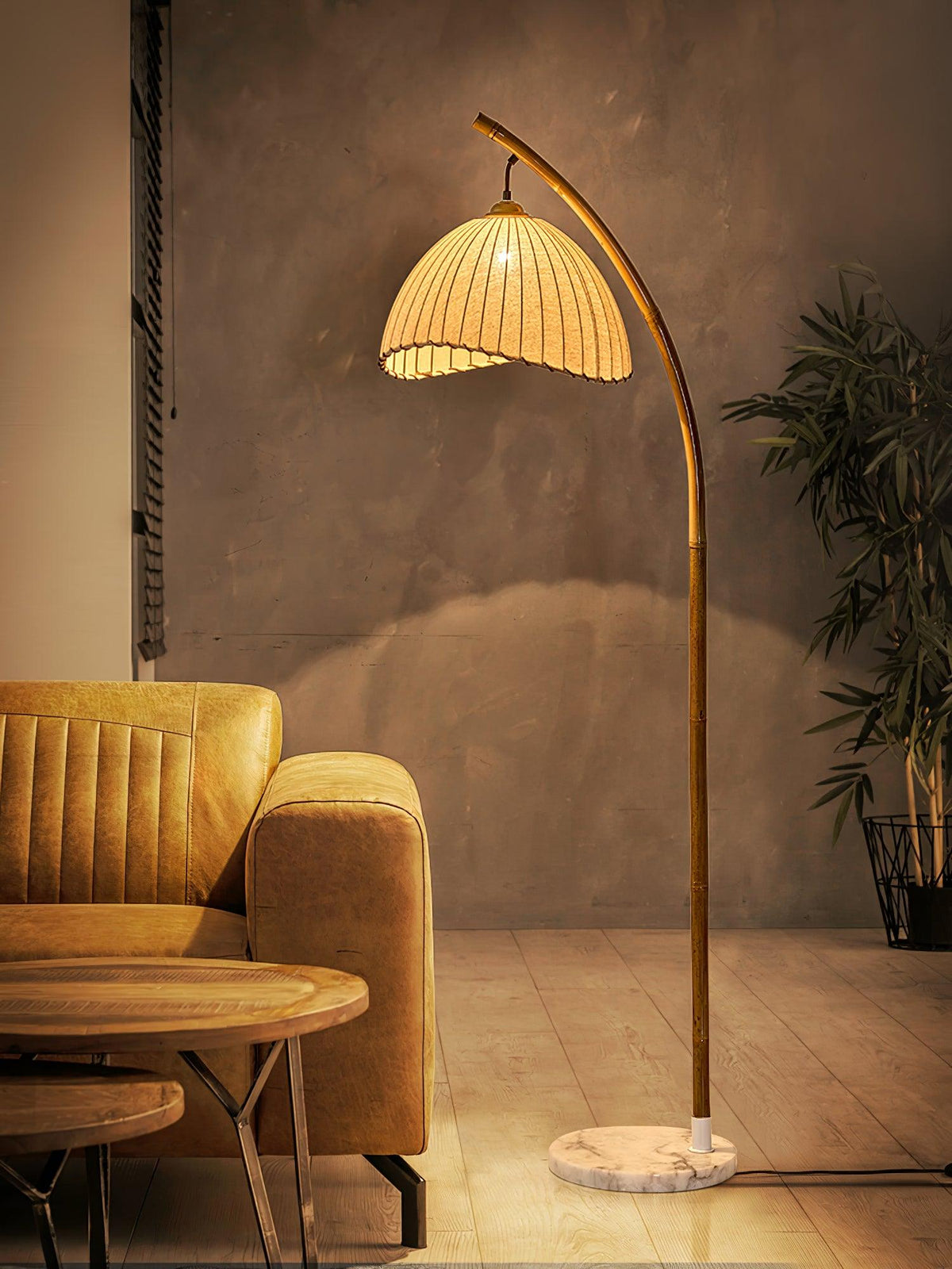 Liveno Lampadaire Minimaliste en Marbre