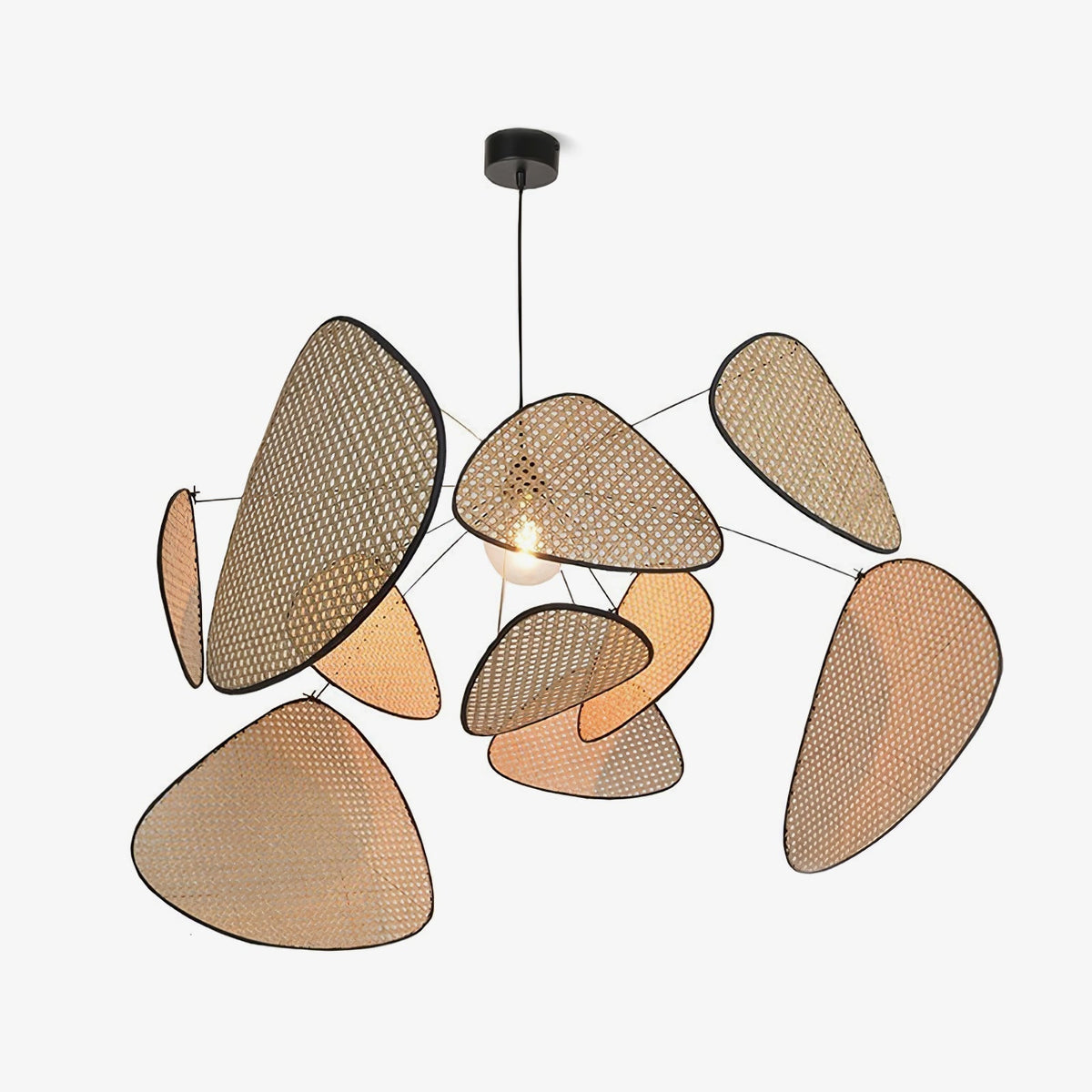 Lostel Lustre Écran Cannage Suspension Rétro-Cielum