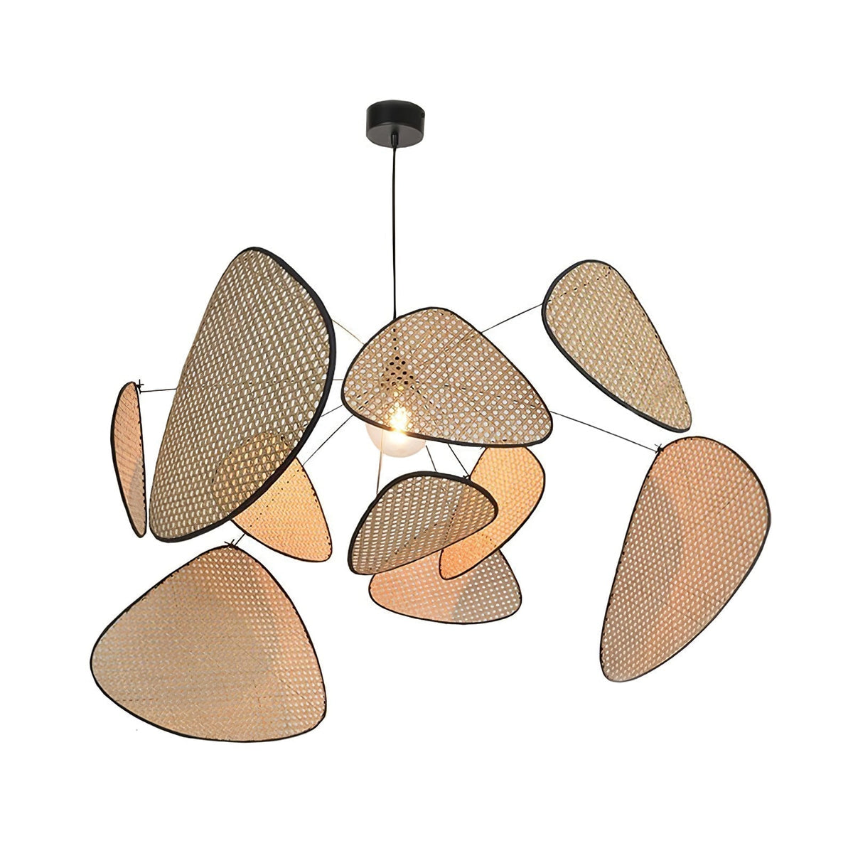 Lostel Lustre Écran Cannage Suspension Rétro-Cielum