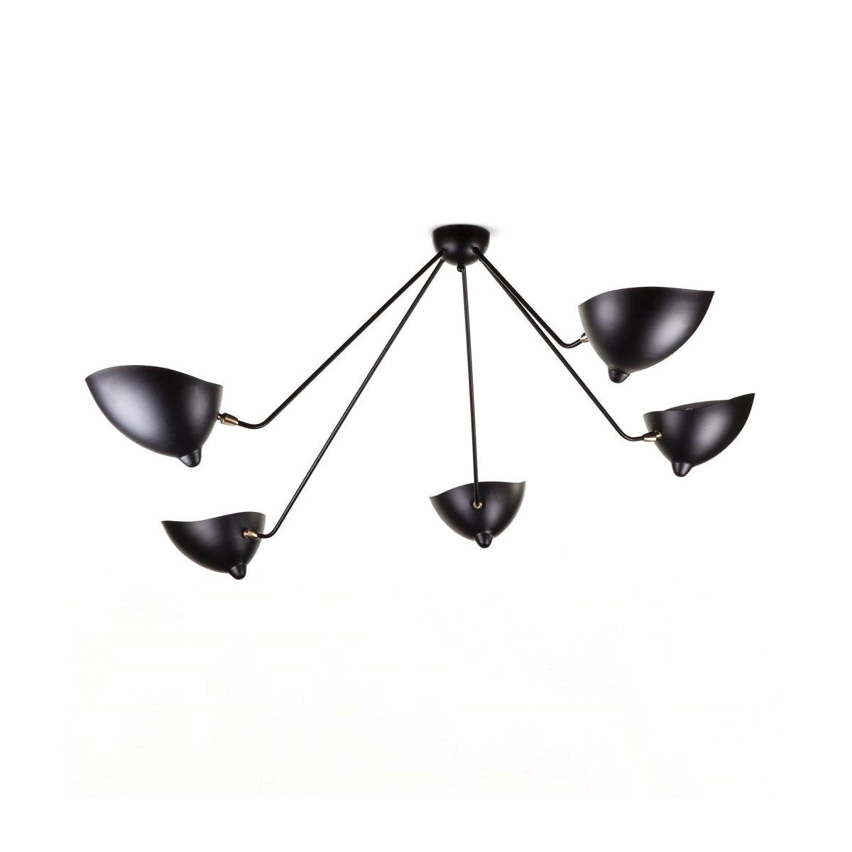 Rixor Plafonnier Trois Bras Noir Sculptural-Cielum