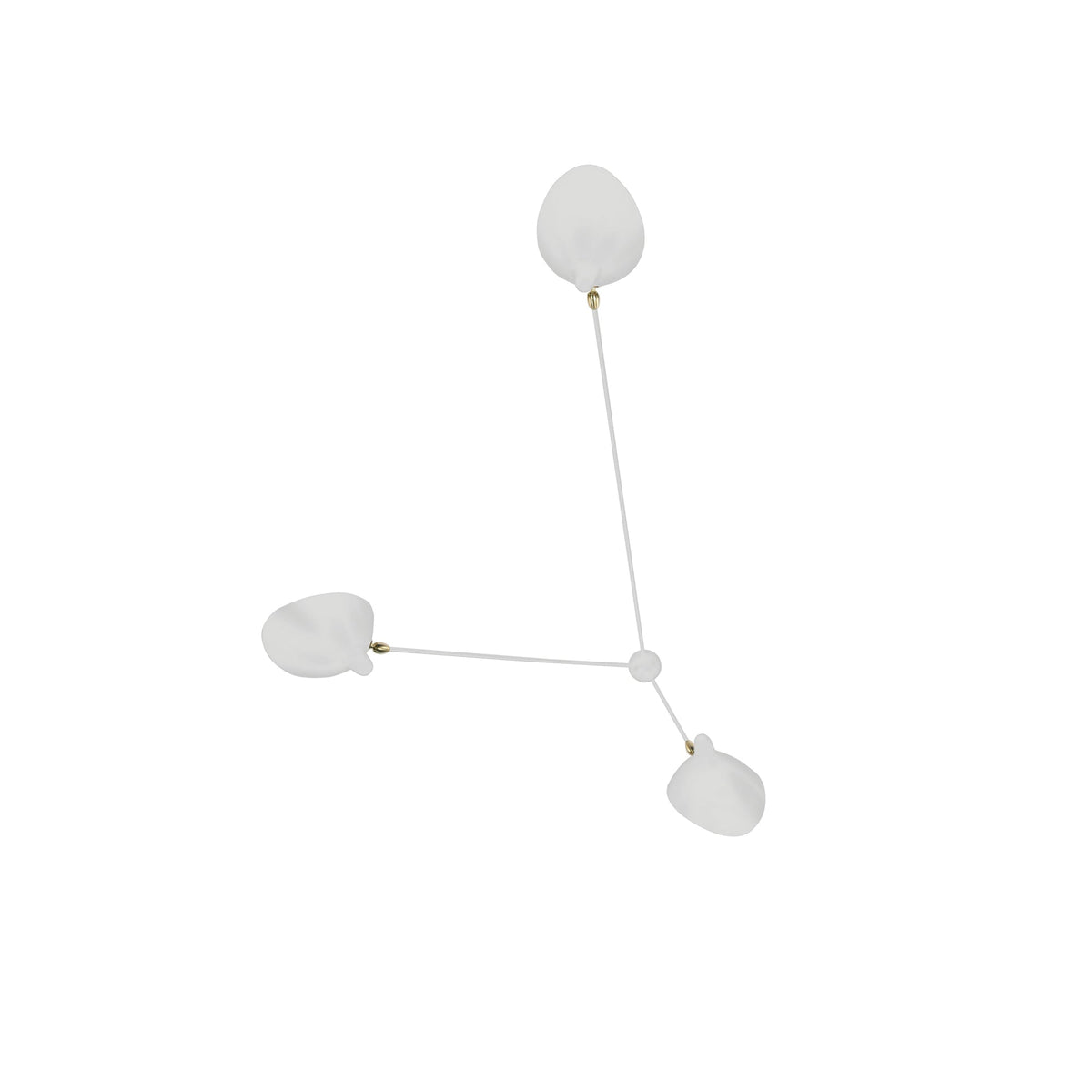Rixor Plafonnier Trois Bras Noir Sculptural-Cielum