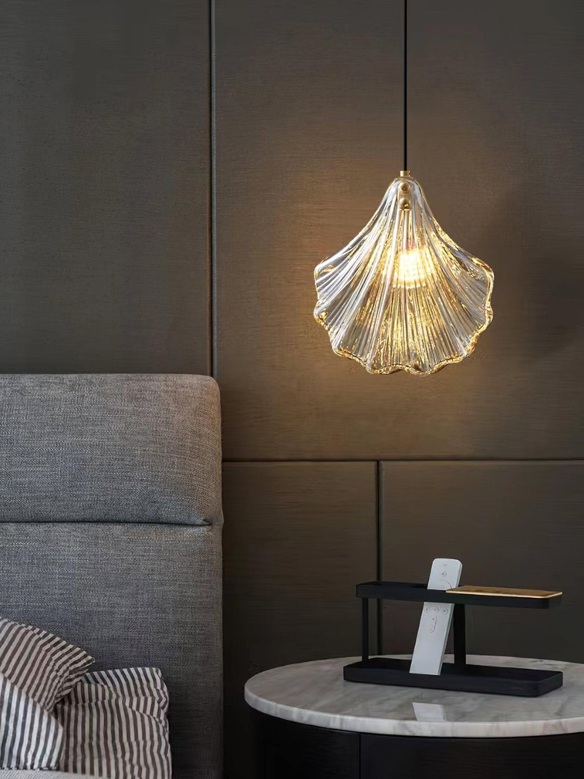 Seloq Suspension en Verre Coquillage Artistique Élégante-Cielum