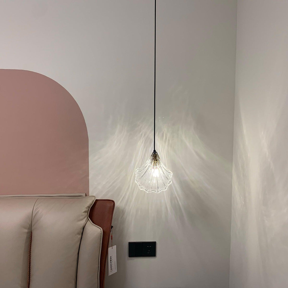 Seloq Suspension en Verre Coquillage Artistique Élégante-Cielum