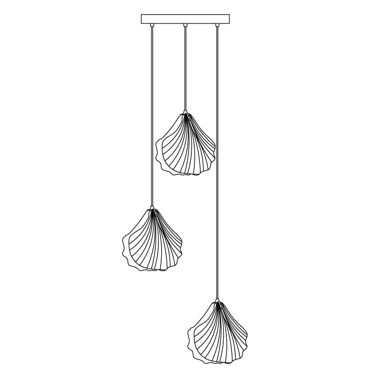 Seloq Suspension en Verre Coquillage Artistique Élégante-Cielum
