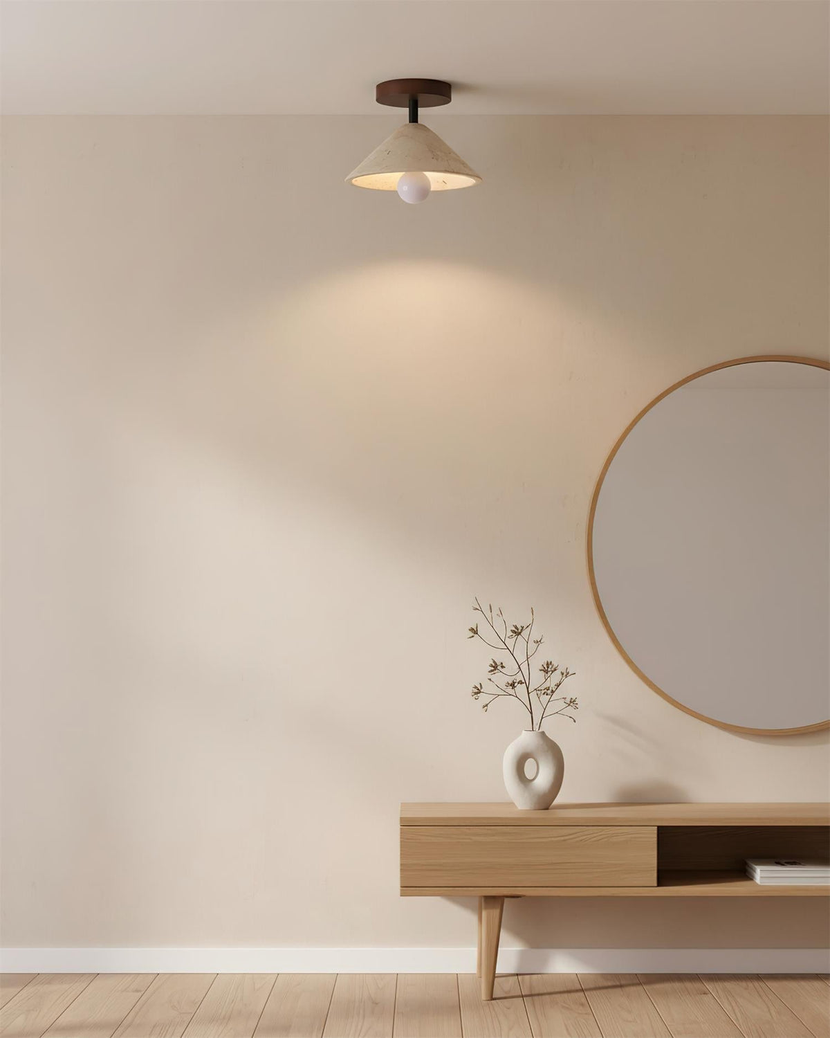 Valorian Plafonnier en Travertin Beige