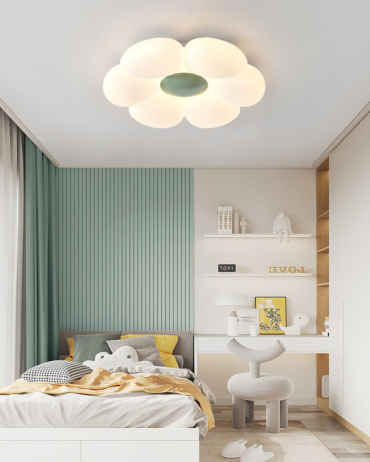 Rivi Plafonnier Fleur à Six Pétales pour Chambre d'Enfant-Cielum