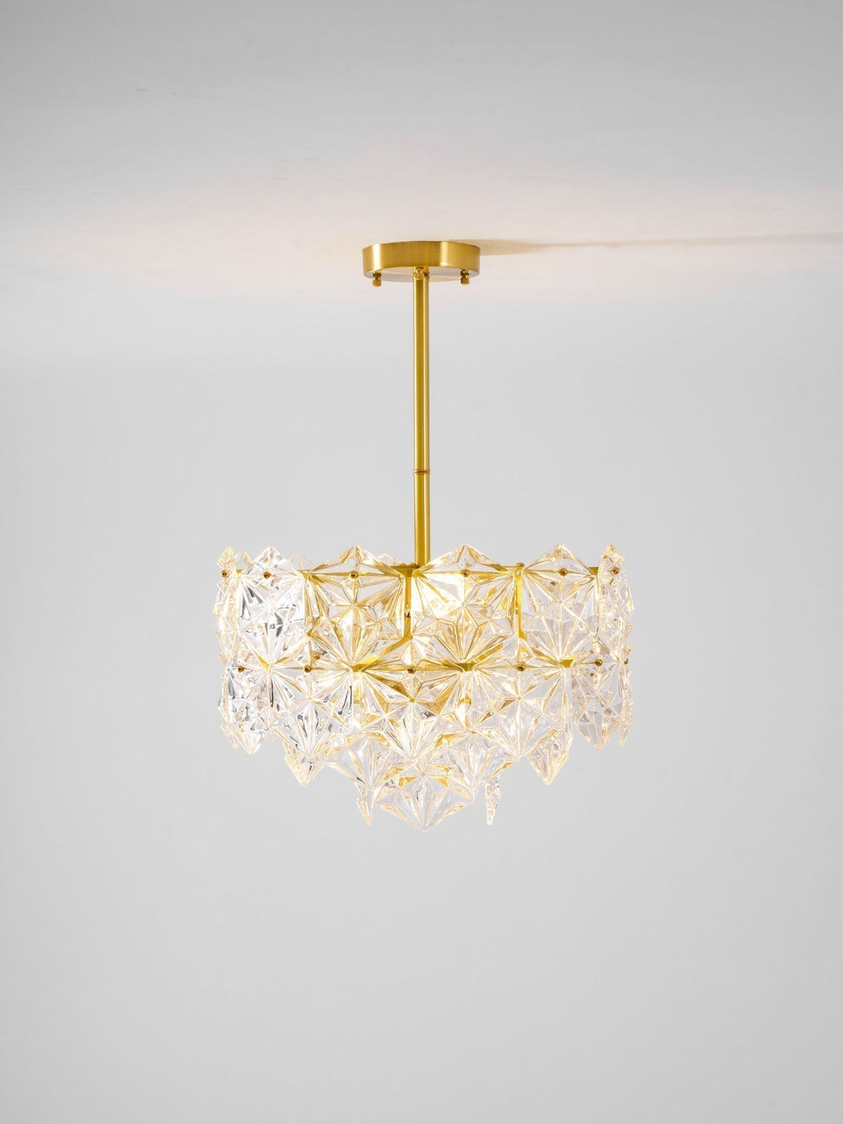 Tirixo Lustre en Verre Flocon de Neige Doré-Cielum