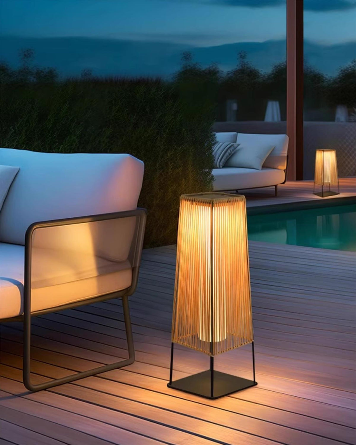 Erixenor Lampe de Poteau Extérieure à Lames Verticales-Cielum