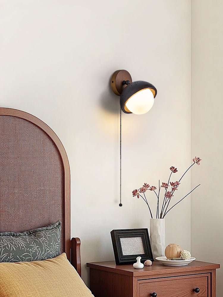 Serenaria Globe Noir Travertin Applique Murale Pivotante