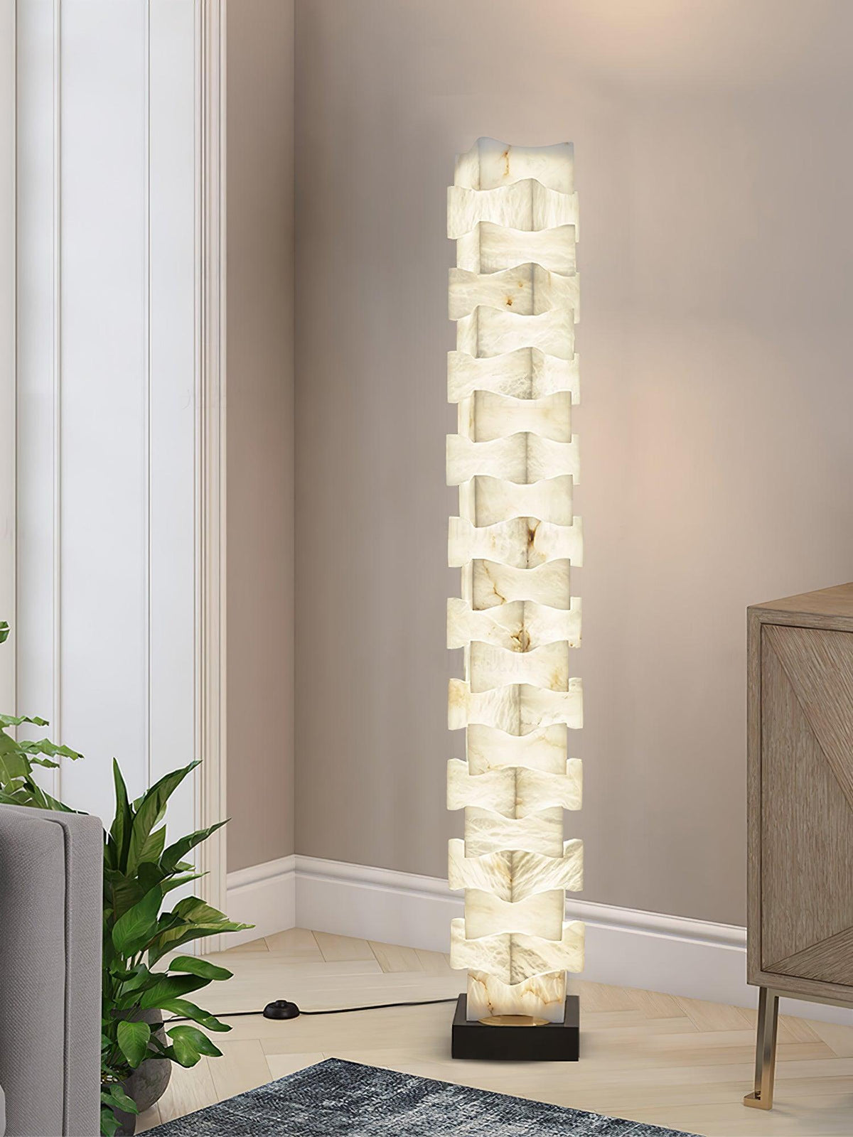 Sostix Lampadaire en Albâtre