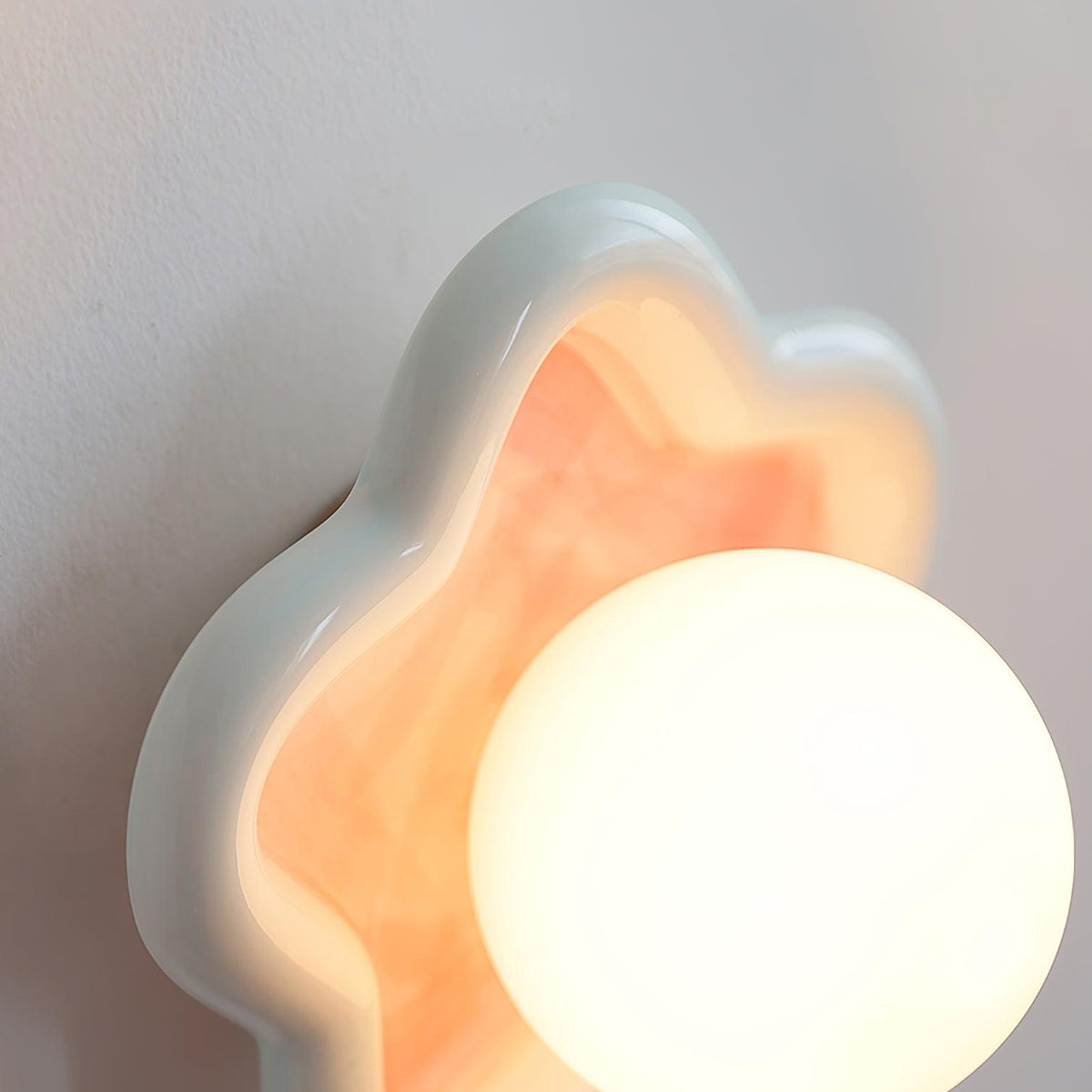 Petani Pink Yellow Flower Wall Light-Neutral Decor