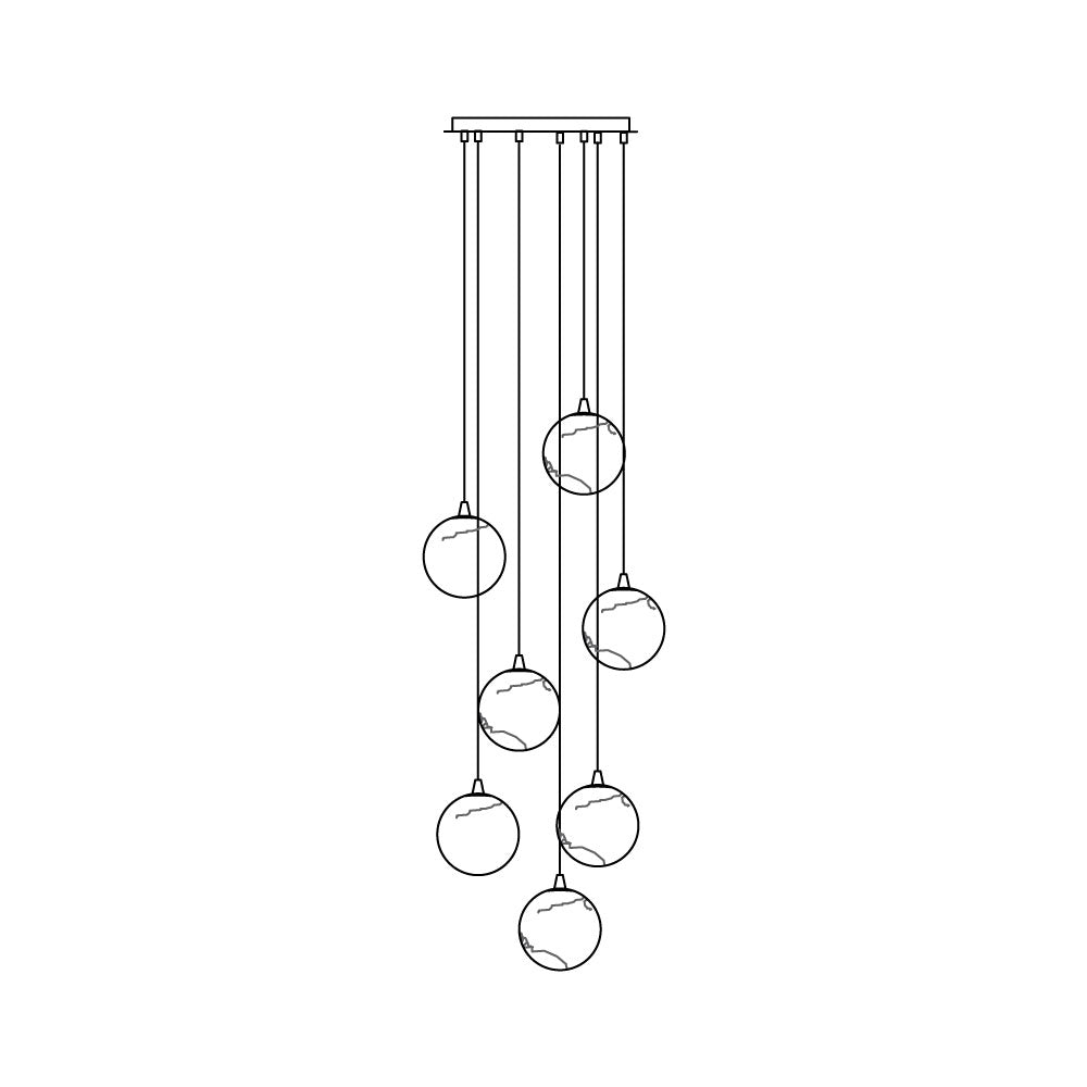 Sultana Chandelier Alabaster Cluster Orb Cascade-Neutral Decor