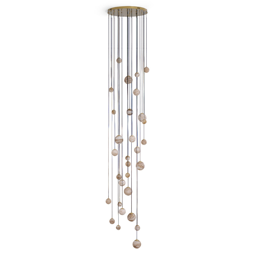 Sultana Chandelier Alabaster Cluster Orb Cascade-Neutral Decor