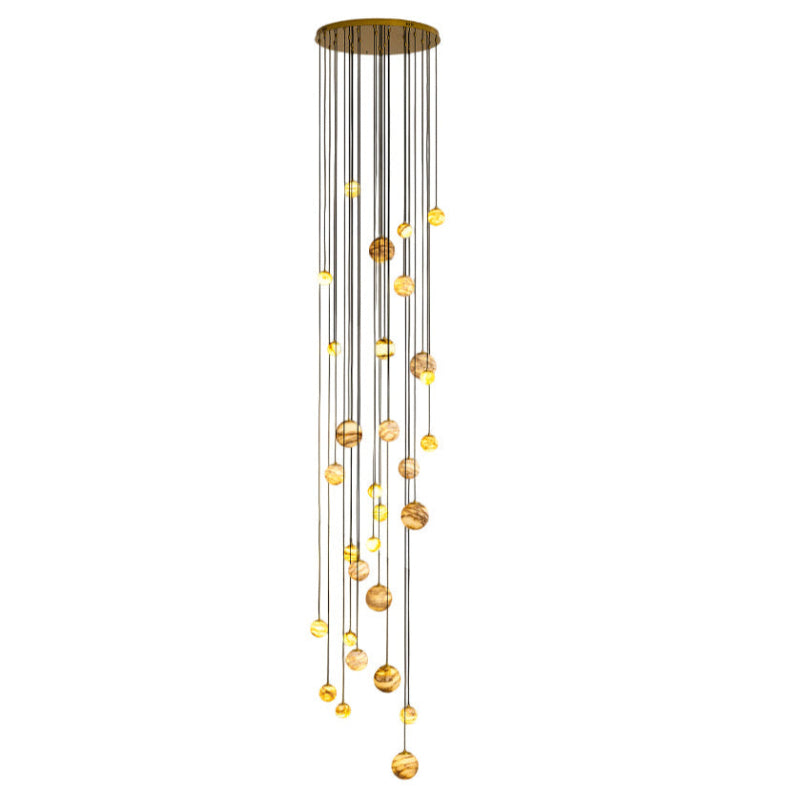 Sultana Chandelier Alabaster Cluster Orb Cascade-Neutral Decor