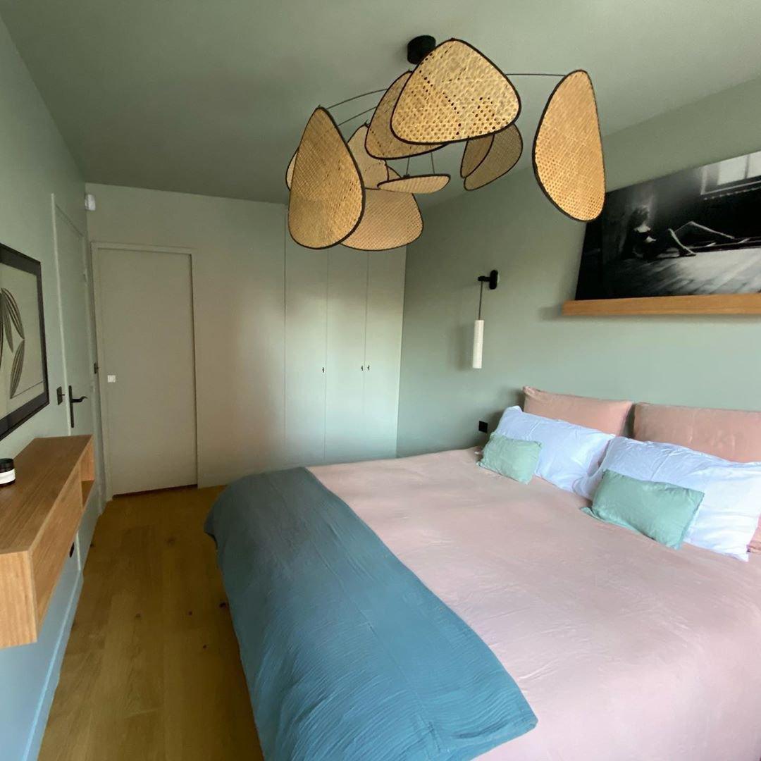 Lostel Lustre Écran Cannage Suspension Rétro-Cielum