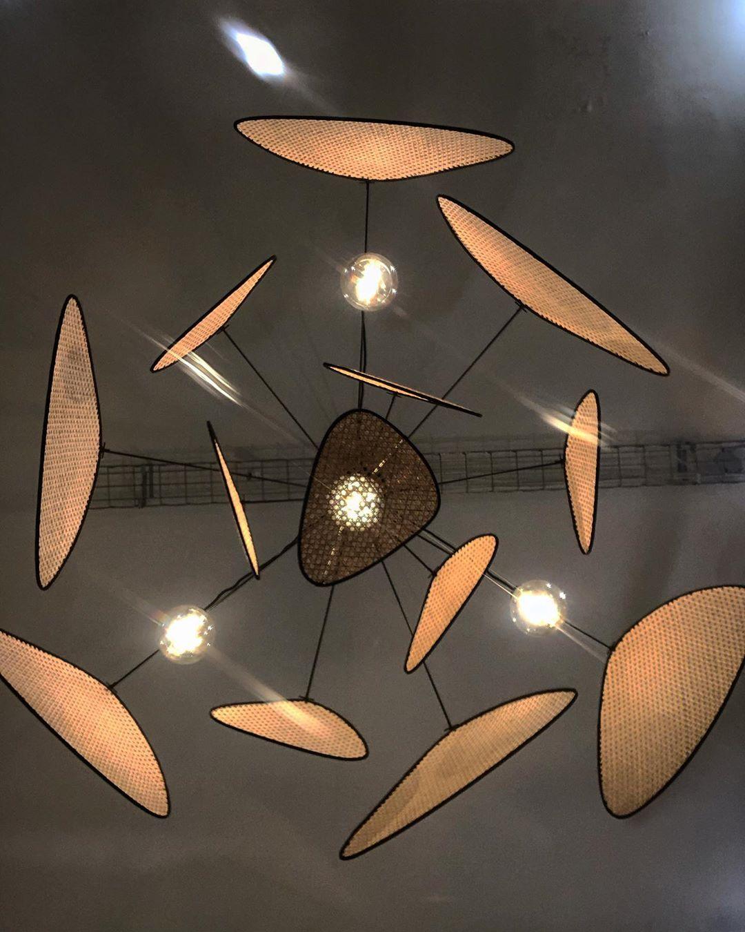 Lostel Lustre Écran Cannage Suspension Rétro-Cielum