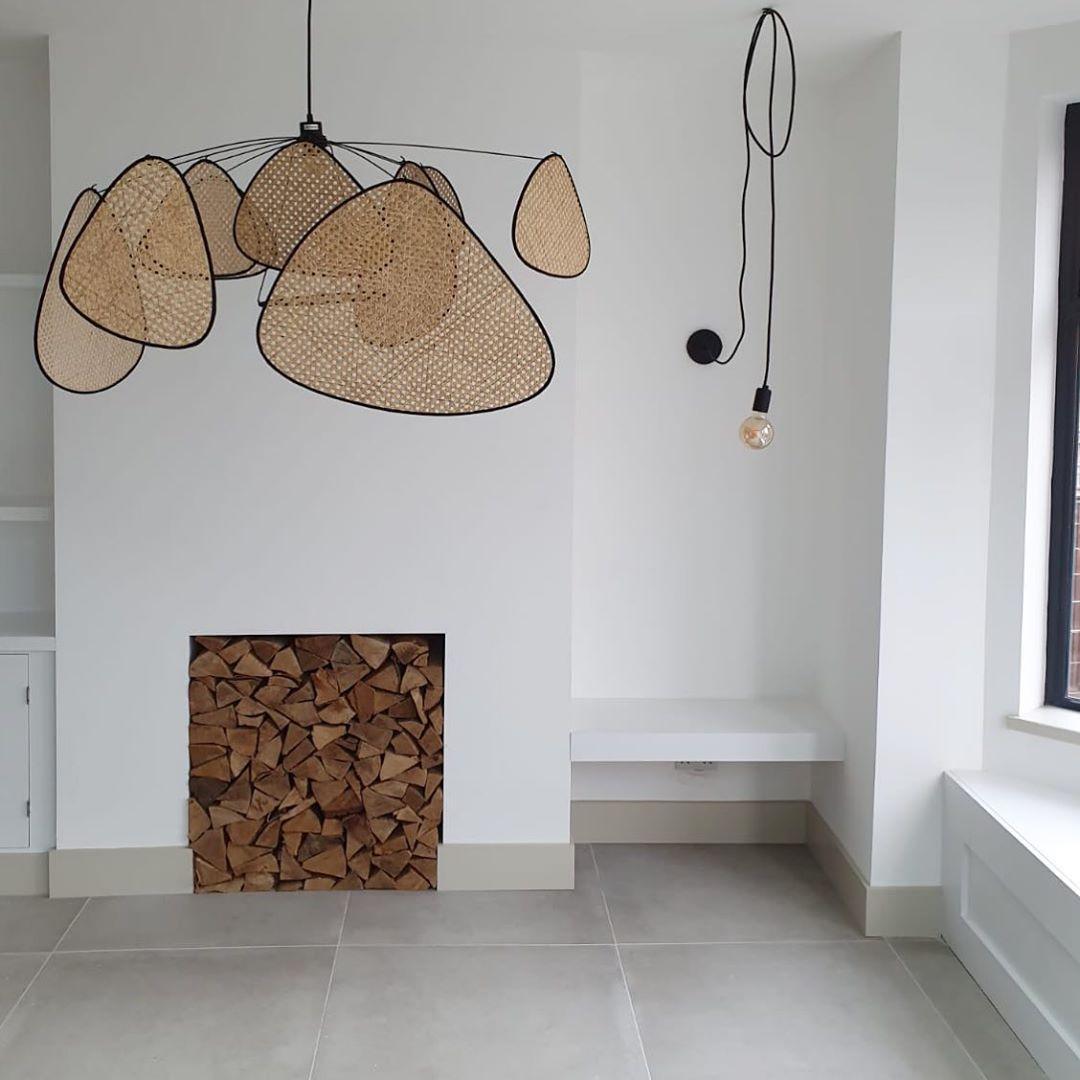 Lostel Lustre Écran Cannage Suspension Rétro-Cielum