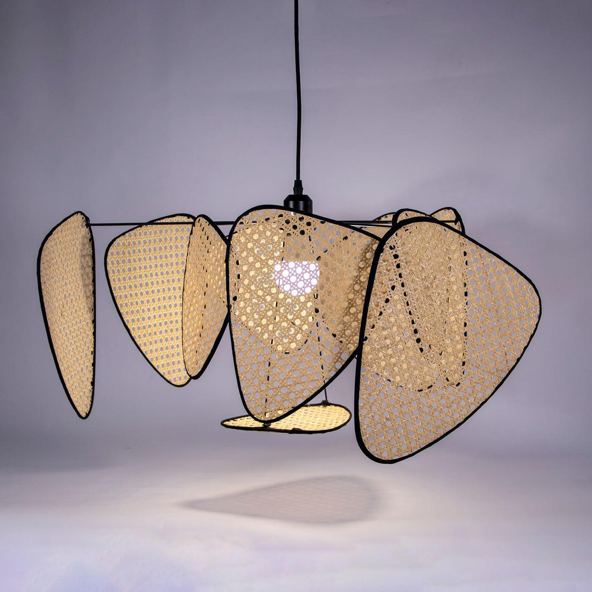Lostel Lustre Écran Cannage Suspension Rétro-Cielum