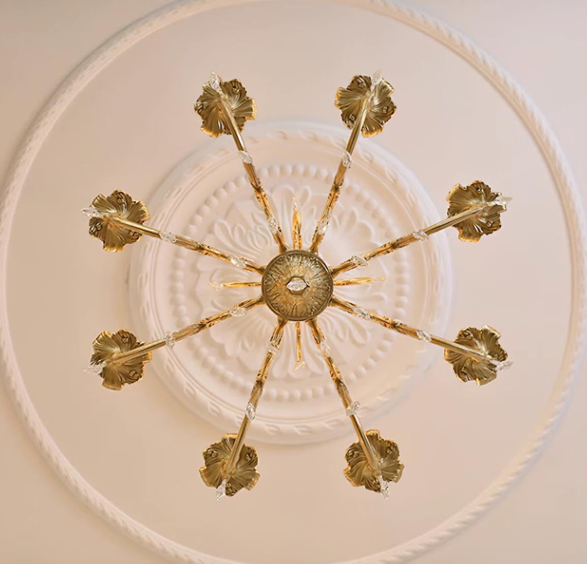 Ella Chandelier Classic Brass Crystal-Neutral Decor