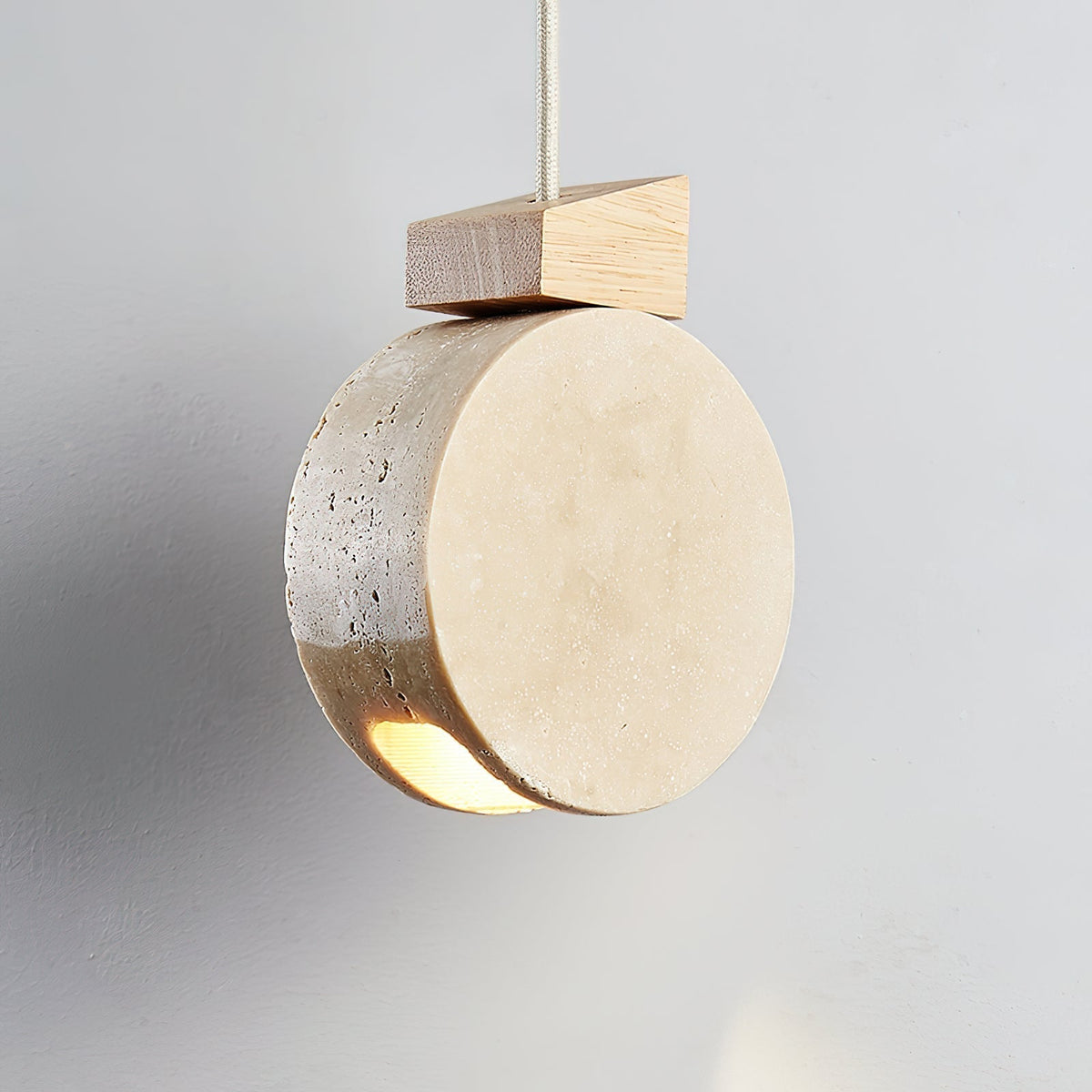 Ritta Pendant Light Geometry Travertine-Neutral Decor