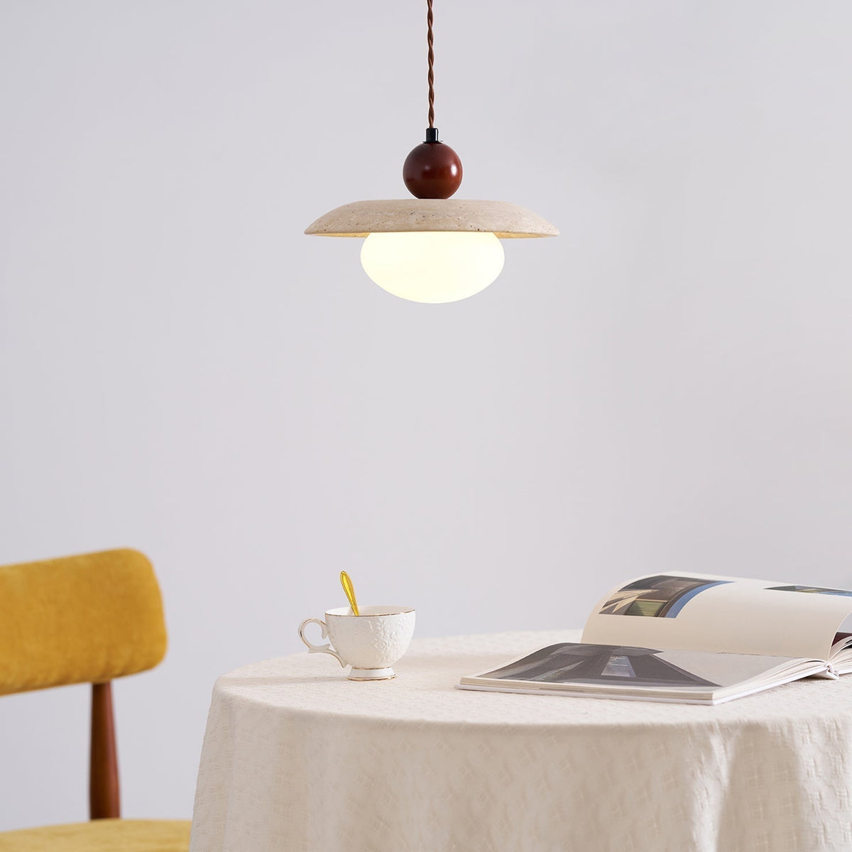 Ritta Travertine Pendant Light Six Style-Neutral Decor