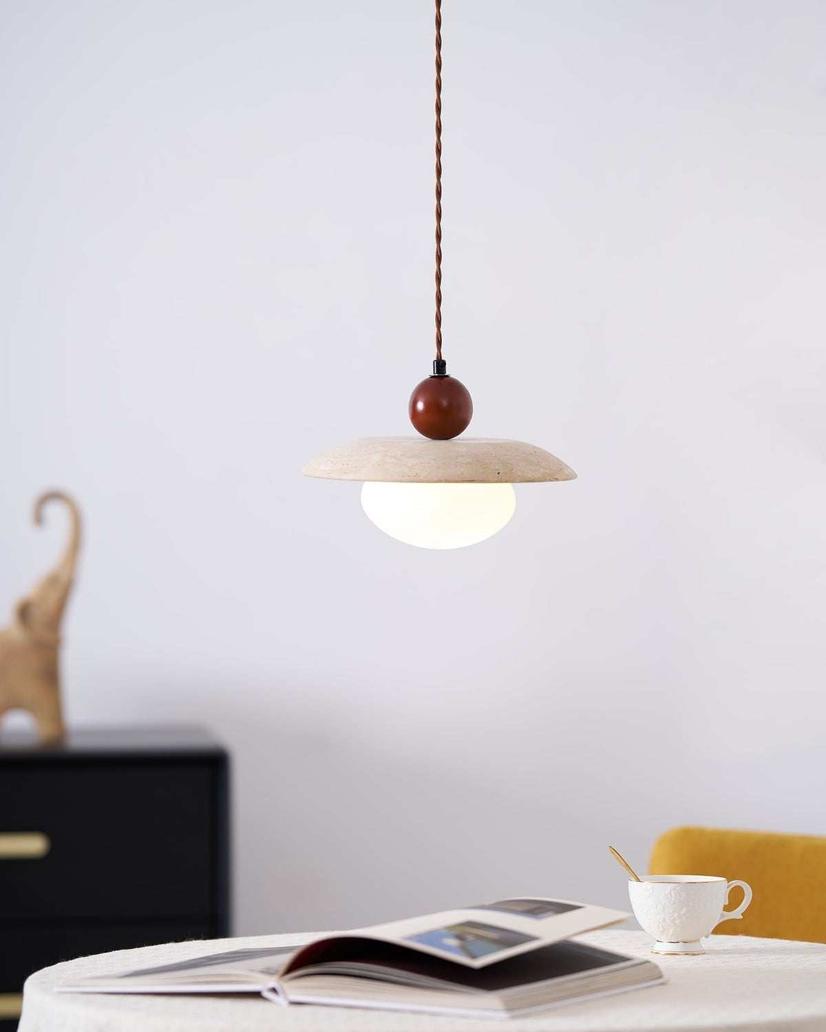 Ritta Travertine Pendant Light Six Style-Neutral Decor