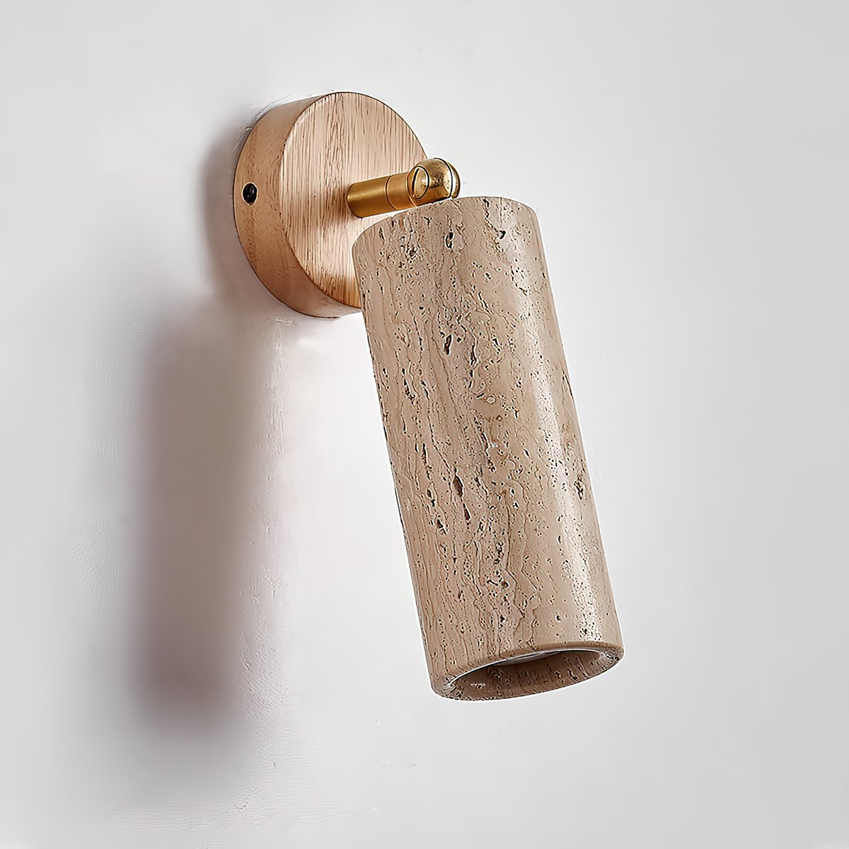Arvararae Moderne Minimaliste Bois Travertin Applique Murale