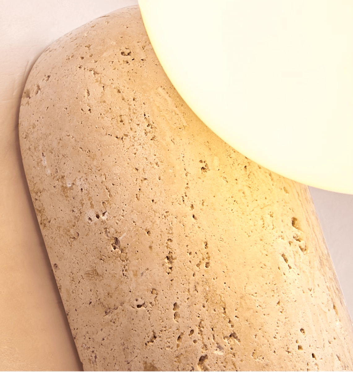 Aeralis Applique Murale Travertine Pebble Murale