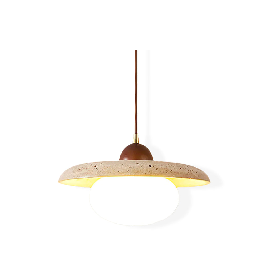 Ritta Travertine Pendant Light Six Style-Neutral Decor