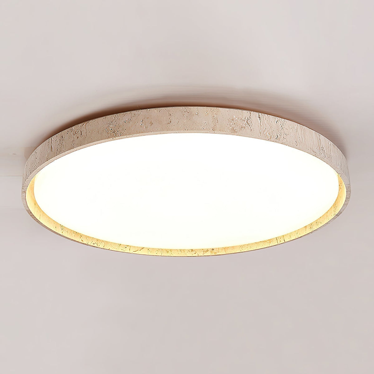 Tarivenx Lampe de Plafond Ronde Travertin Minimaliste Moderne-Cielum