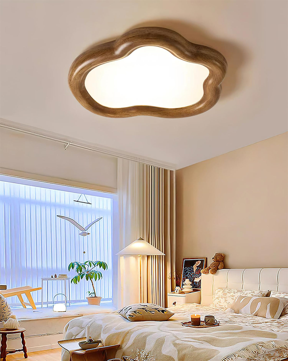 Kirixelon Lampe Plafonnier en Bois Nuage-Cielum