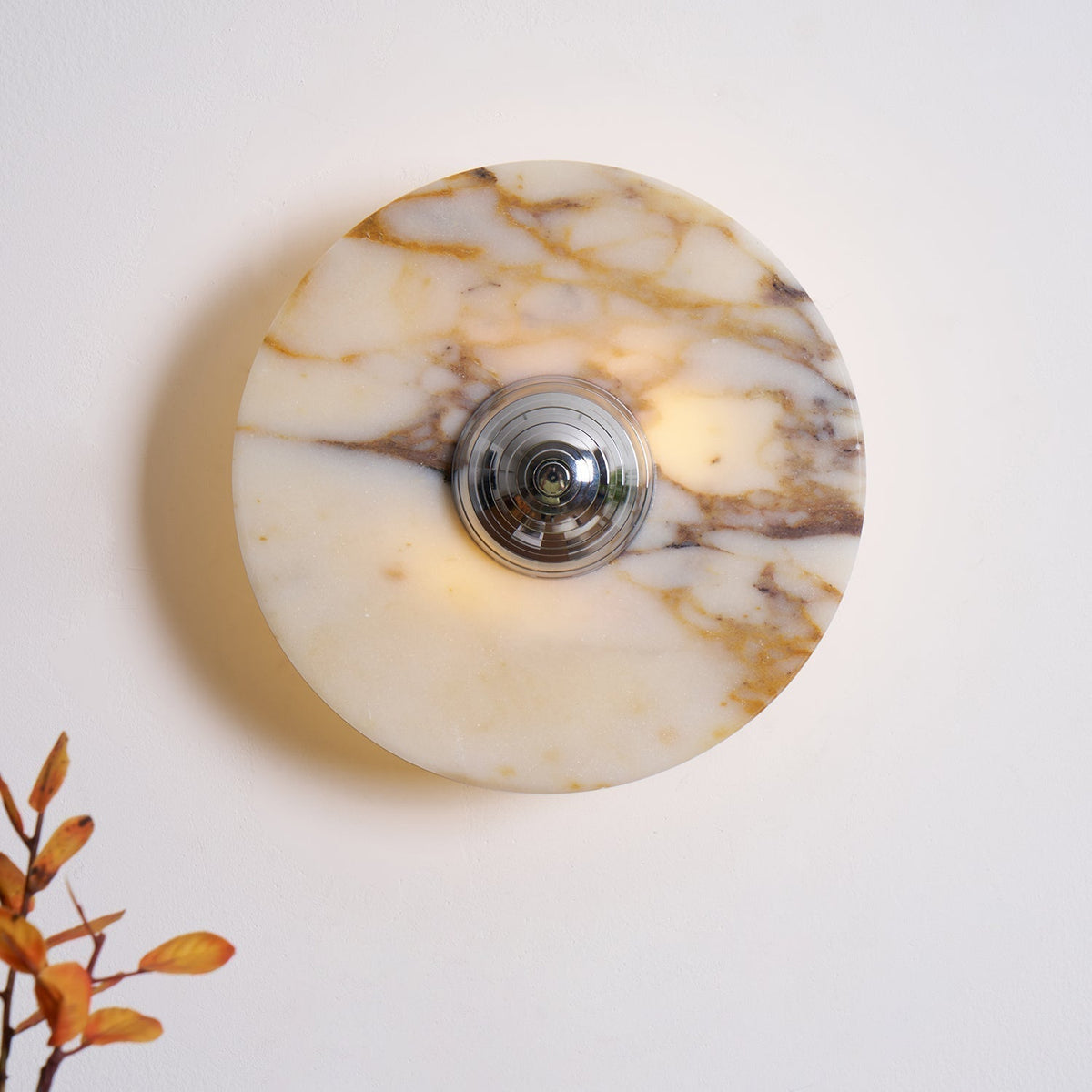 Wall Lamp Marble Disc LED Modern Light Fixture Multiple Colors-Neutral Decor