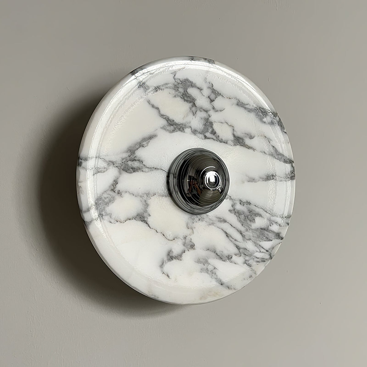 Wall Lamp Marble Disc LED Modern Light Fixture Multiple Colors-Neutral Decor
