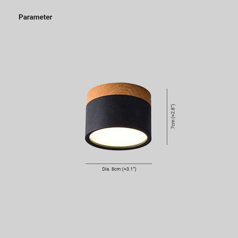 Lumex Petit Plafonnier Led Multicolor Bois Nordique. Couloir-Cielum