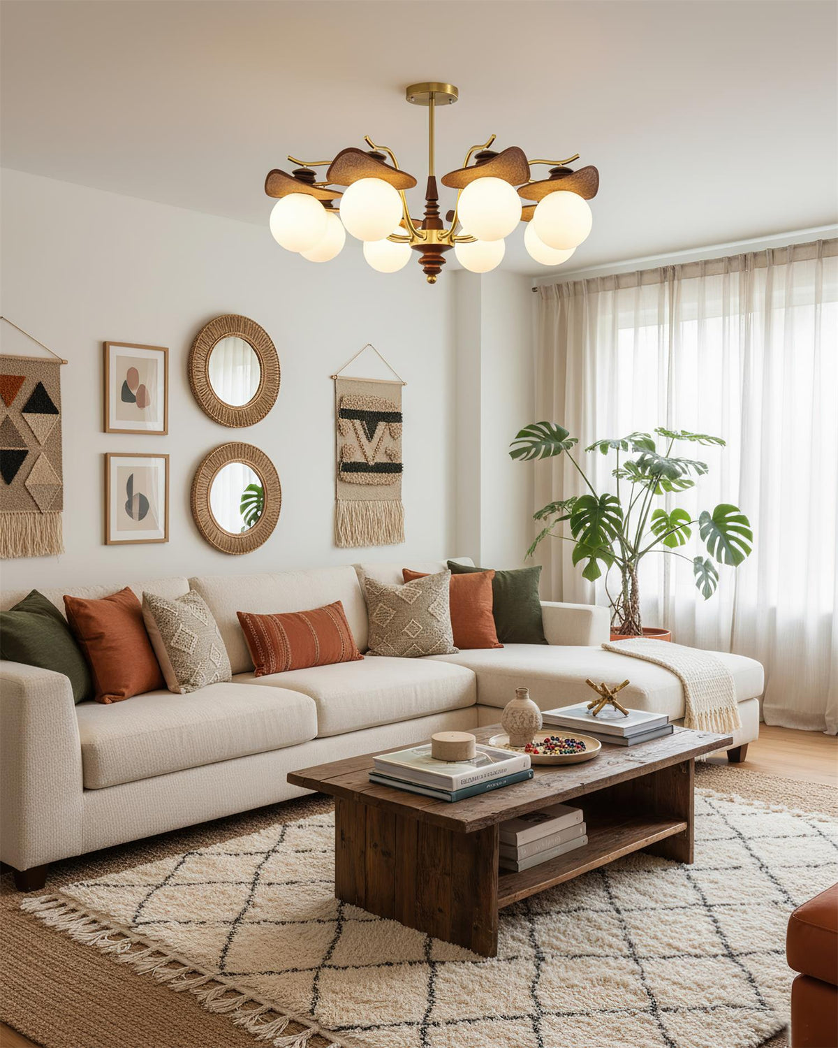 Bois-Globe Lustre