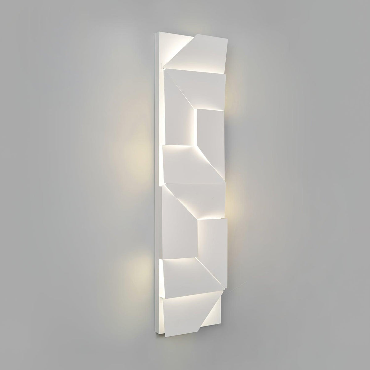 Wall Lamp 3D Geometric Panels Layered Light Art Remote Dimming Modern-Neutral Decor