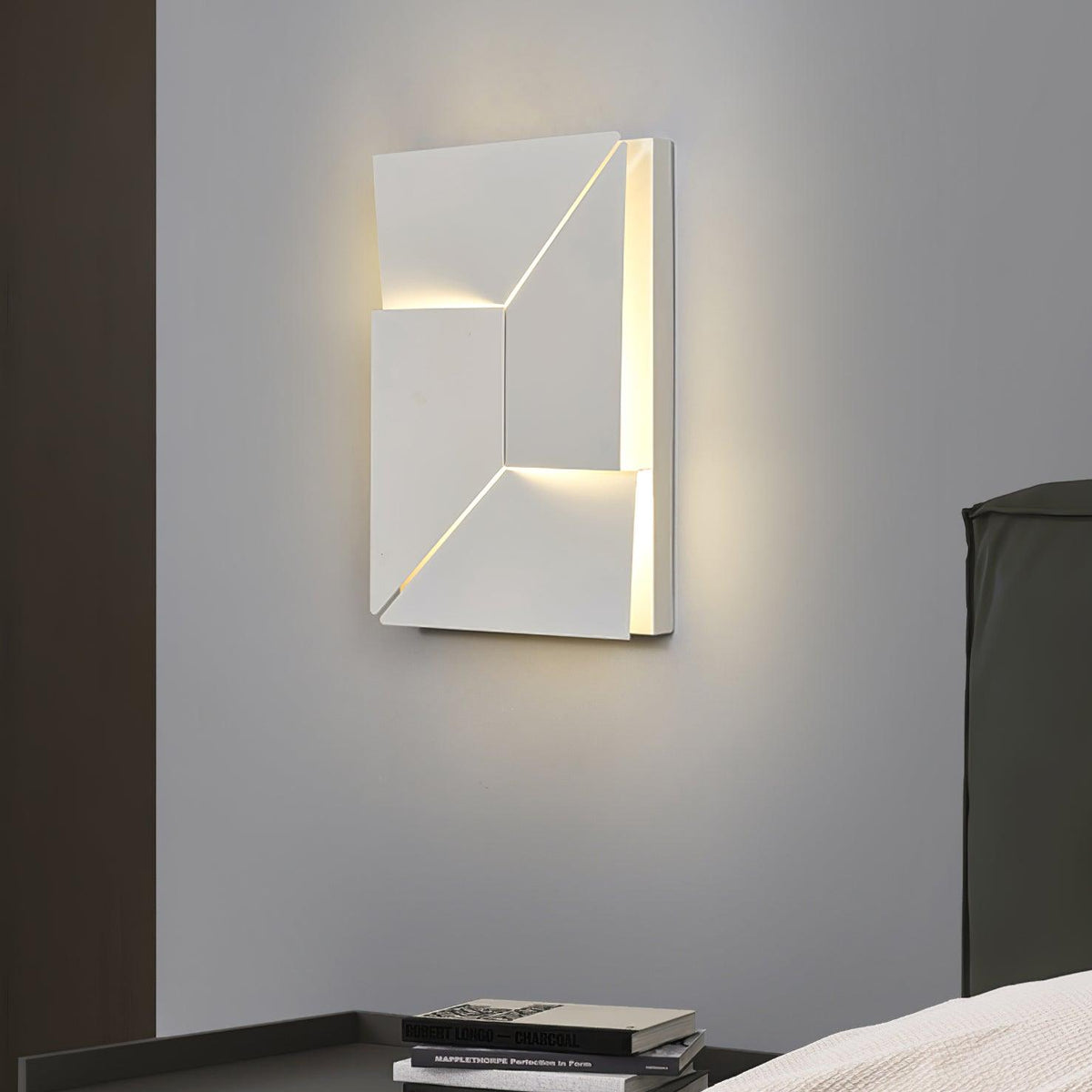 Wall Lamp 3D Geometric Panels Layered Light Art Remote Dimming Modern-Neutral Decor