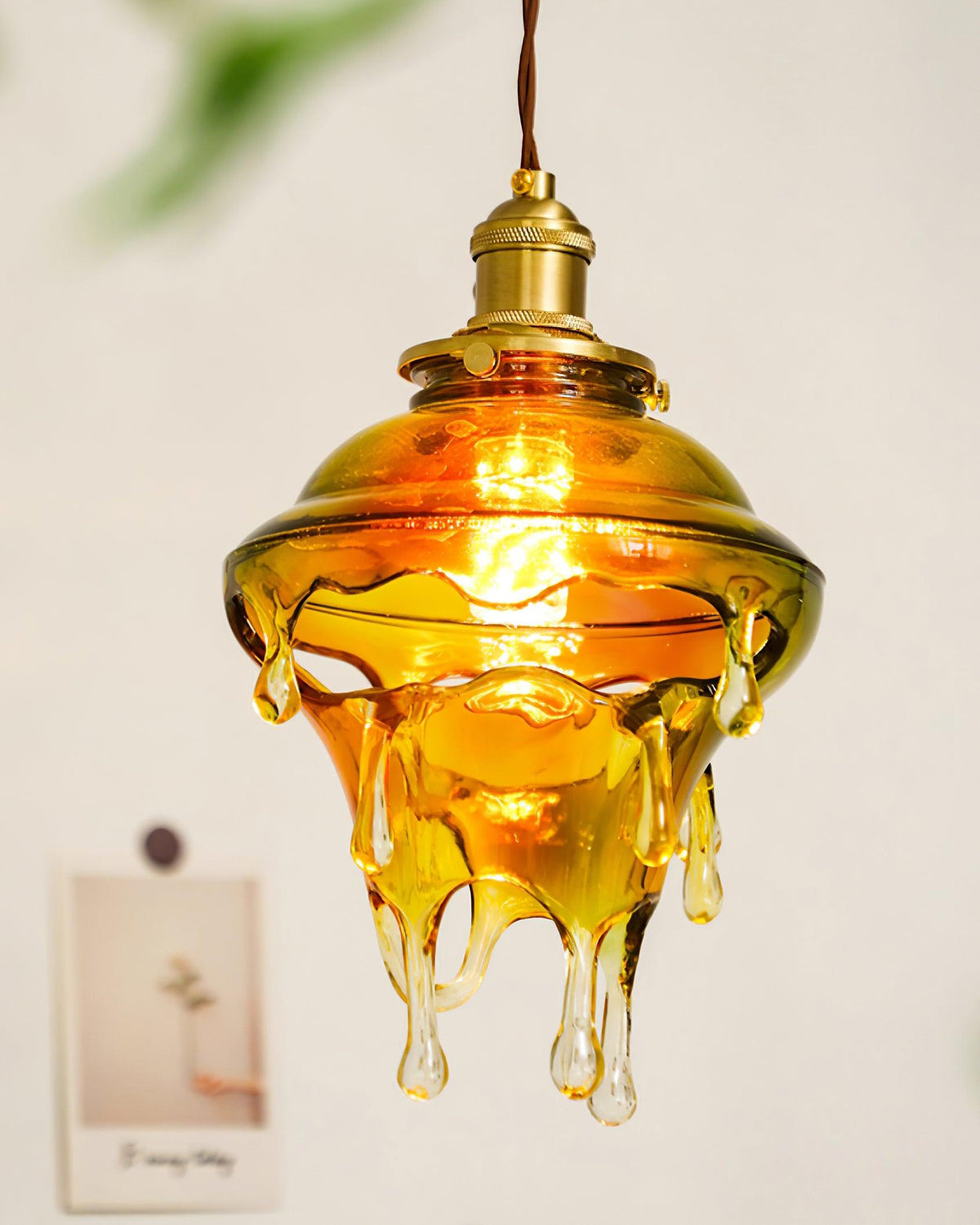 Pendant Lamp Iridescent Water Drop Shade Artistic Glow Contemporary-Neutral Decor