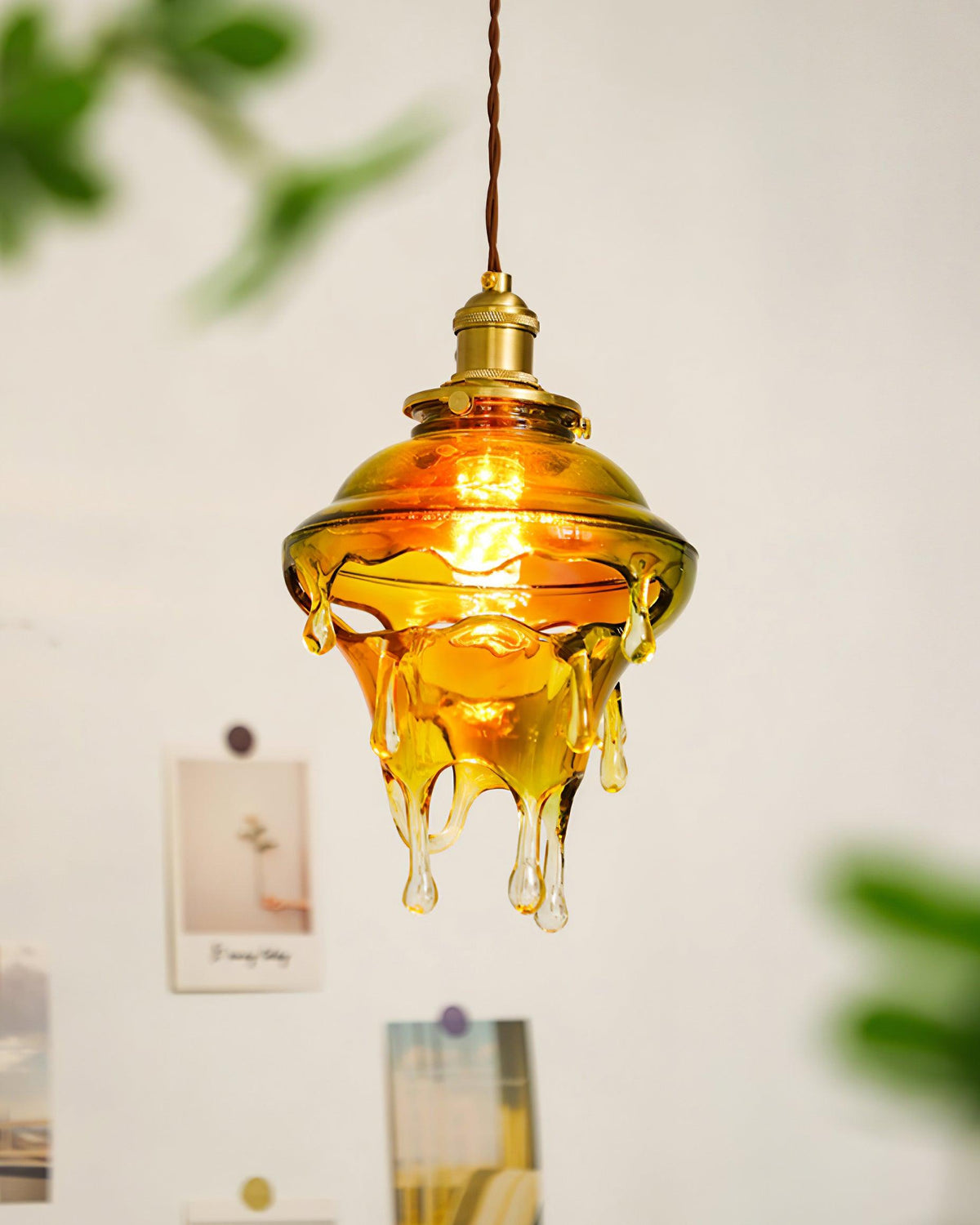 Pendant Lamp Iridescent Water Drop Shade Artistic Glow Contemporary-Neutral Decor
